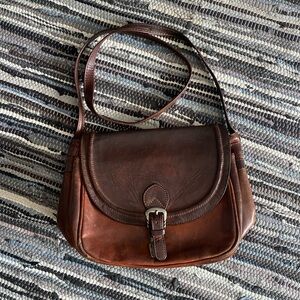 Vintage Leather Saddle Bag